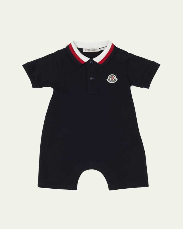 Boy's Pique Polo Playsuit, Size Newborn-24